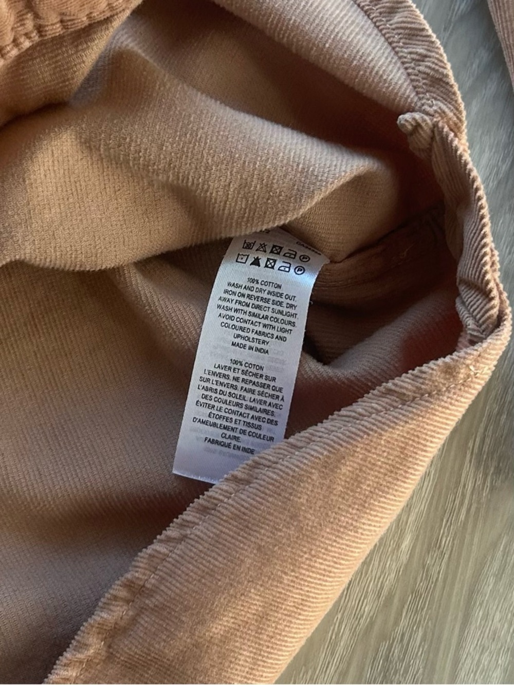 French Connection | Slim Fit Corduroy Shirt in Khaki Tan (Small) - Picture 9 of 15